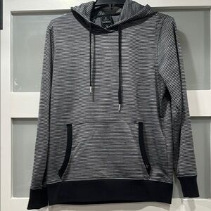 Prana Black and Gray Sweatshirt Hoodie